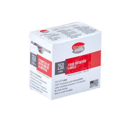 Cambro StoreSafe® Rotationsetiketten, 24 Rollen, 250 Etiketten pro Rolle, weiß - 1252SLINB250