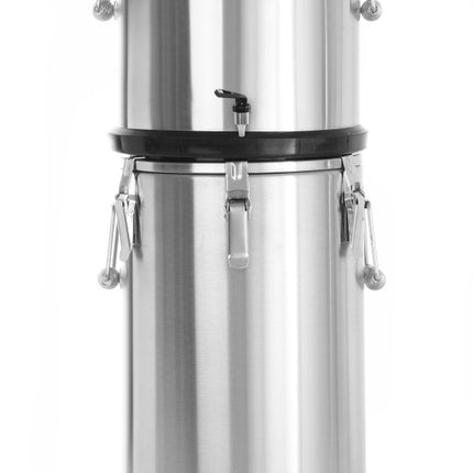 HENDI Isolierter tragbarer Behälter - mit Ablasshahn – Profi Line – 20 l – Silber – Ø 330 × H 360 mm – Weitere Produktansicht