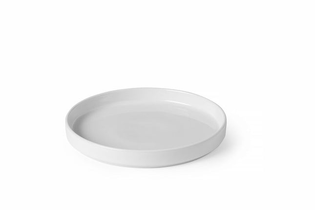 HENDI Teller Oslo –  mit hohem Rand – Weiß – Ø 200 × H 25 mm – 6 Stück – Produktansicht