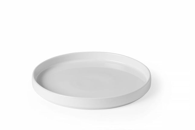 HENDI Teller Oslo –  mit hohem Rand – Weiß – Ø 240 × H 26 mm – 6 Stück – Produktansicht