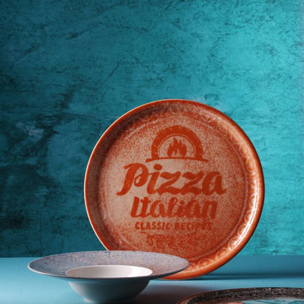 HENDI Pizzateller Recipe Collection Rot – Ø 310 mm – 6 Stück – Detailansicht 2