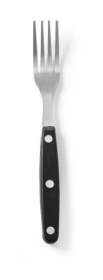HENDI Steakgabel – Profi Line – Schwarz – 200 mm – 6 Stück – Produktansicht