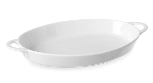 HENDI Ofenform mit Ohrengriffen – oval – 0.8 l – 324 × 185 × 38 mm – 3 Stück – Produktansicht