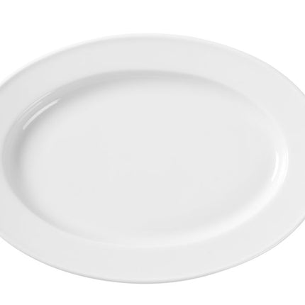 HENDI Platte – oval – Weiß – 290 × 200 mm – 6 Stück – Produktansicht