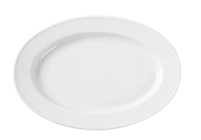 HENDI Platte – oval – Weiß – 290 × 200 mm – 6 Stück – Produktansicht