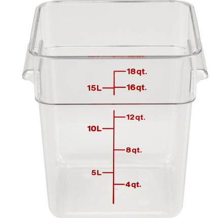 Cambro Camwear® CamSquare® Vorratsbehälter Polycarbonat, Quadratisch 17,2 L - 18SFSCW135