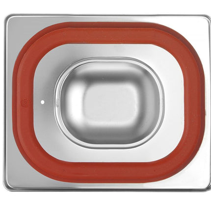 HENDI Gastronorm-Deckel mit Silikonrand – Profi Line – GN 1 / 6 – 176 × 162 mm – weitere Produktansicht