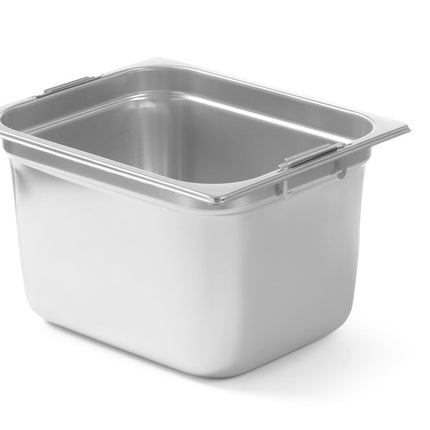 HENDI GN-Behälter mit einklappbaren Griffen – GN 1 / 2 – 12 – 5 l – Produktansicht