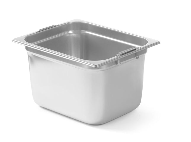 HENDI GN-Behälter mit einklappbaren Griffen – GN 1 / 2 – 12 – 5 l – Produktansicht