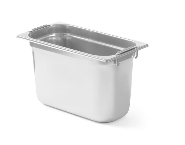 HENDI GN-Behälter mit einklappbaren Griffen – Profi Line – GN 1 / 3 – 7 – 8 l – Produktansicht