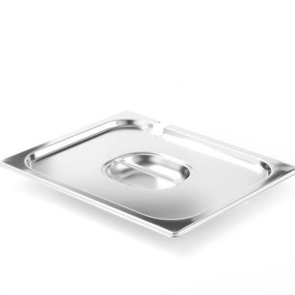 HENDI Gastronorm-Deckel mit Löffelaussparung – Profi Line – GN 1 / 2 – 265 × 325 mm – Produktansicht