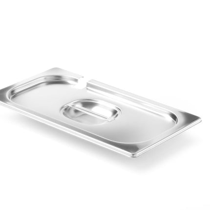 HENDI Gastronorm-Deckel mit Löffelaussparung – Profi Line – GN 1 / 3 – 325 × 176 mm – Produktansicht