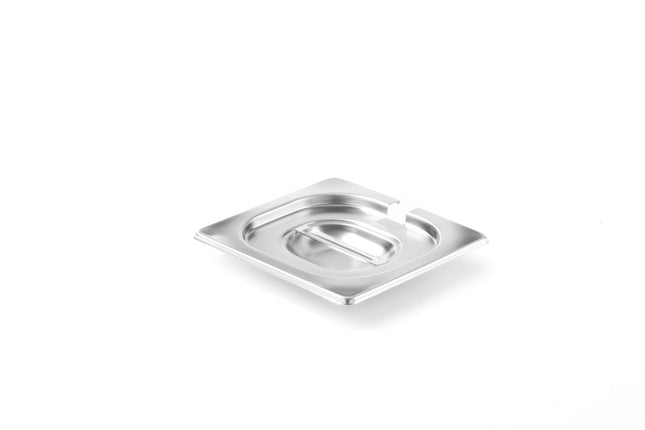 HENDI Gastronorm-Deckel mit Löffelaussparung – Profi Line – GN 1 / 6 – 176 × 162 mm – Produktansicht