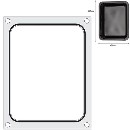 HENDI Matrize für Versiegelungsmaschine – ein Behälter (227 × 178 mm) – weitere Produktansicht