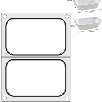 HENDI Matrize für Versiegelungsmaschine – zwei Behälter (178 × 113 mm) – weitere Produktansicht