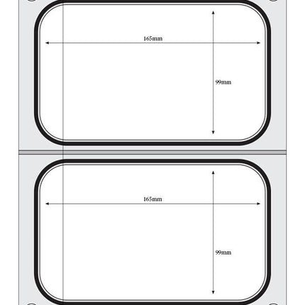 HENDI Matrize für Versiegelungsmaschine – zwei Behälter (178 × 113 mm) – weitere Produktansicht