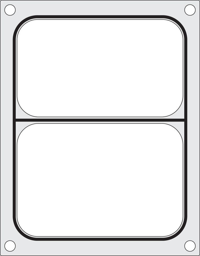 HENDI Matrize für Versiegelungsmaschine – ein zweiteiliger Behälter (227 × 178 mm) – Produktansicht