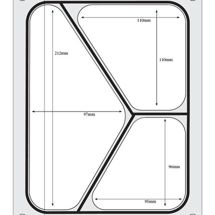 HENDI Matrize für Versiegelungsmaschine – ein dreiteiliger Behälter (227 × 178 mm) – weitere Produktansicht
