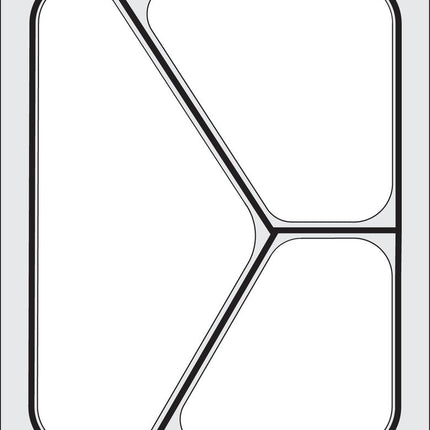 HENDI Matrize für Versiegelungsmaschine – ein dreiteiliger Behälter (227 × 178 mm) – Produktansicht