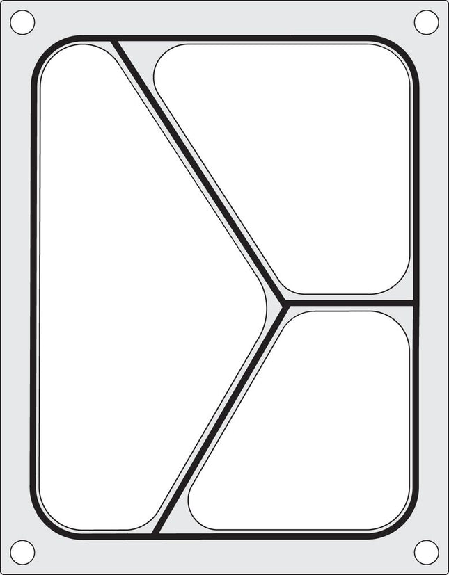 HENDI Matrize für Versiegelungsmaschine – ein dreiteiliger Behälter (227 × 178 mm) – Produktansicht