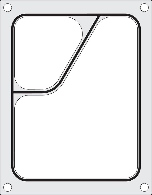 HENDI Matrize für Versiegelungsmaschine – ein zweiteiliger Colt-Behälter (227 × 178 mm) – Produktansicht