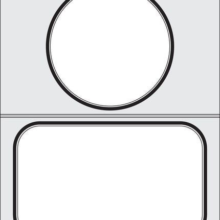 HENDI Matrize für Versiegelungsmaschine – zwei Behälter (1 × 178 × 113 mm – 1x Ø 115 mm) – Produktansicht