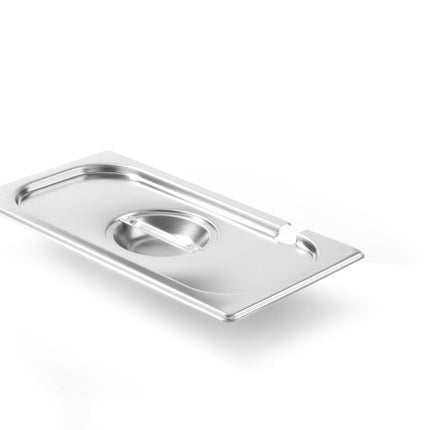 HENDI Gastronorm-Deckel mit Löffelaussparung – Kitchen Line – GN 1 / 3 – 325 × 176 mm – Produktansicht