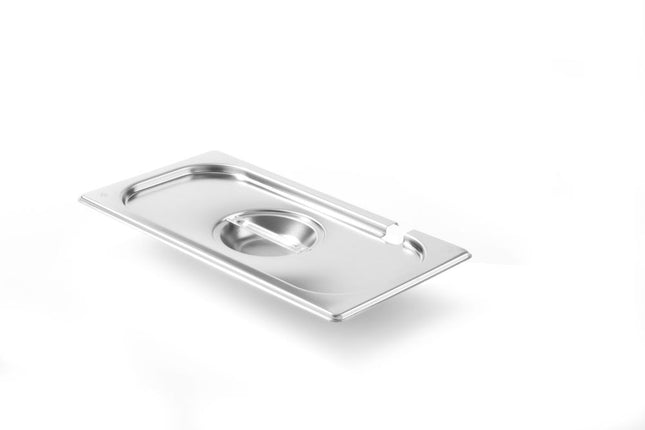 HENDI Gastronorm-Deckel mit Löffelaussparung – Kitchen Line – GN 1 / 3 – 325 × 176 mm – Produktansicht