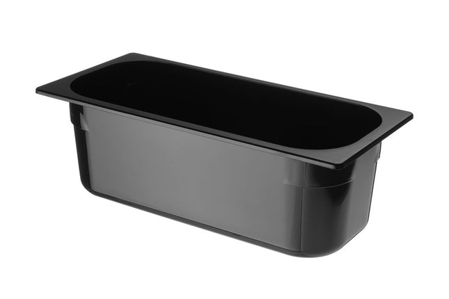 HENDI Eiscreme-Behälter Polycarbonat – 5 l – Schwarz – 360 × 165 × 120 mm – Produktansicht
