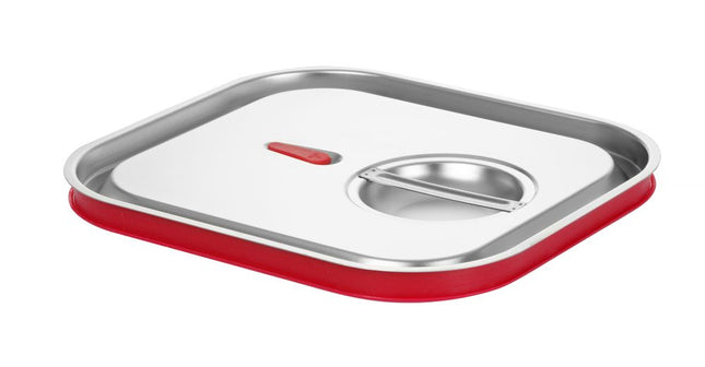 HENDI Gastronorm-Deckel mit Silikonrand – Kitchen Line – GN 2 / 3 – 354 × 325 mm – Produktansicht