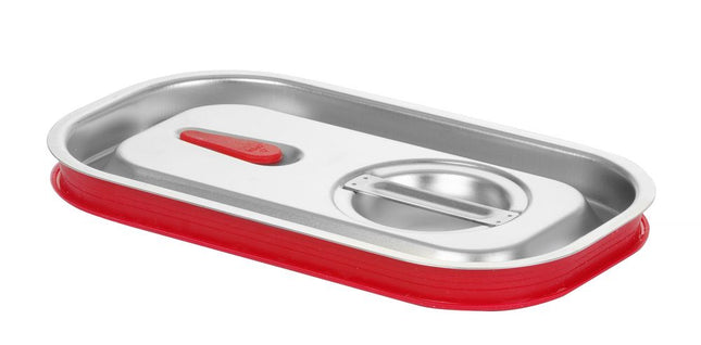 HENDI Gastronorm-Deckel mit Silikonrand – Kitchen Line – GN 1 / 4 – 265 × 162 mm – Produktansicht