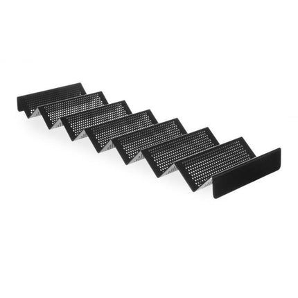 HENDI Brötchenhalter –  perforiert – Schwarz – 580 × 170 × H 40 mm – Produktansicht