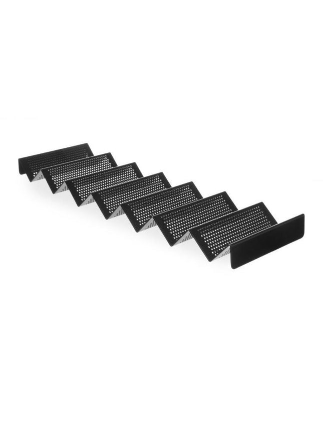 HENDI Brötchenhalter –  perforiert – Schwarz – 580 × 170 × H 40 mm – Produktansicht