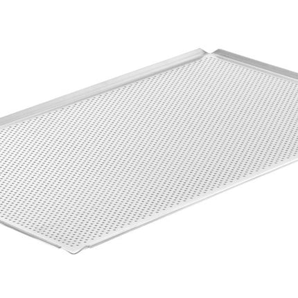 HENDI Blech – perforiert – 4 Ränder – GN 1 / 1 – Silber – 530 × 325 × 10 mm – Rechteckig – Produktansicht