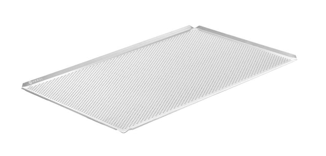 HENDI Blech – perforiert – 4 Ränder – GN 1 / 1 – Silber – 530 × 325 × 10 mm – Rechteckig – Produktansicht