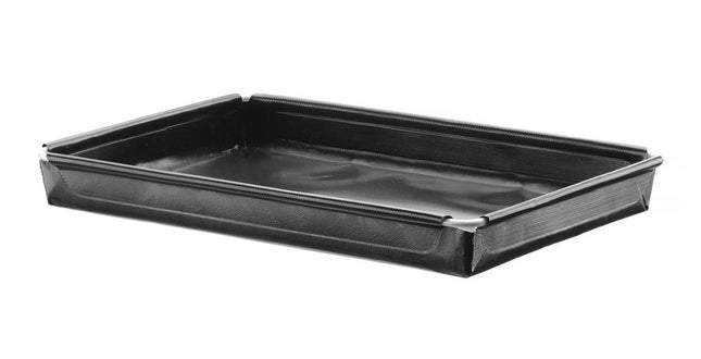 HENDI Hochgeschwindigkeits-Backblech –  Antihaftbeschichtung –  verstärkt – Schwarz – 290 × 190 × H 30 mm – Produktansicht