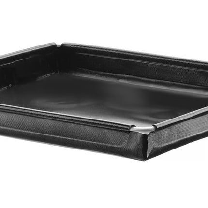 HENDI Hochgeschwindigkeits-Backblech –  Antihaftbeschichtung –  verstärkt – Quadratisch – Schwarz – 290 × 290 × H 20 mm – Produktansicht