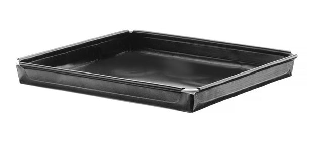 HENDI Hochgeschwindigkeits-Backblech –  Antihaftbeschichtung –  verstärkt – Quadratisch – Schwarz – 290 × 290 × H 20 mm – Produktansicht