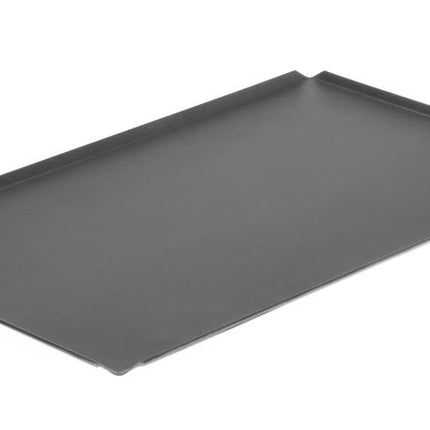 HENDI Blech –  antihaftbeschichtet –  4 Kanten – Rechteckig – Schwarz – 600 × 400 × H 10 mm – Produktansicht