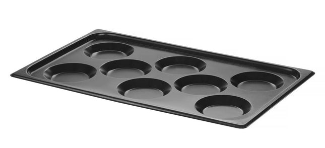 HENDI Blech mit Antihaftbeschichtung CONVECTOMAT EIERBLECH – GN 1 / 1 – Schwarz – 530 × 325 × H 26 mm – Produktansicht