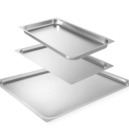 HENDI Gastronorm-Backblech Profi Line GN 2 / 1 – Profi Line – GN 2 / 1 – 650 × 530 × 20 mm – weitere Produktansicht