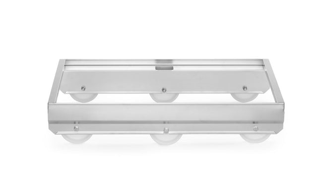 HENDI Trolley für Behälter –  6 Räder – Silber – 655 × 415 × H 130 mm  – Produktansicht