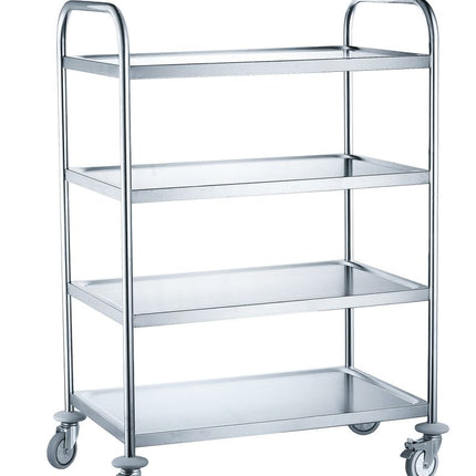 HENDI Servierwagen mit 4 Regalböden – 905 × 585 × 1245 mm – Produktansicht