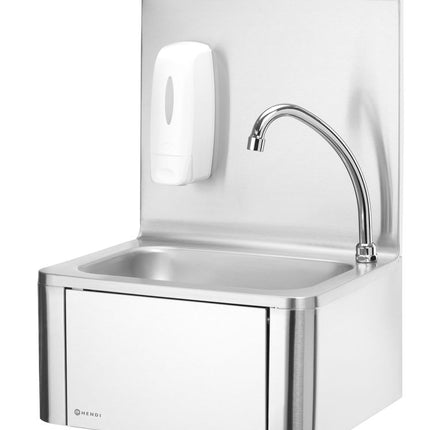 HENDI Handwaschbecken mit Kniebedienung – 400 × 330 × 560 mm – weitere Produktansicht