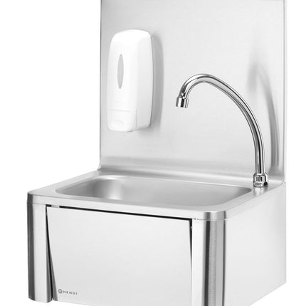 HENDI Handwaschbecken mit Kniebedienung – 400 × 330 × 560 mm – weitere Produktansicht