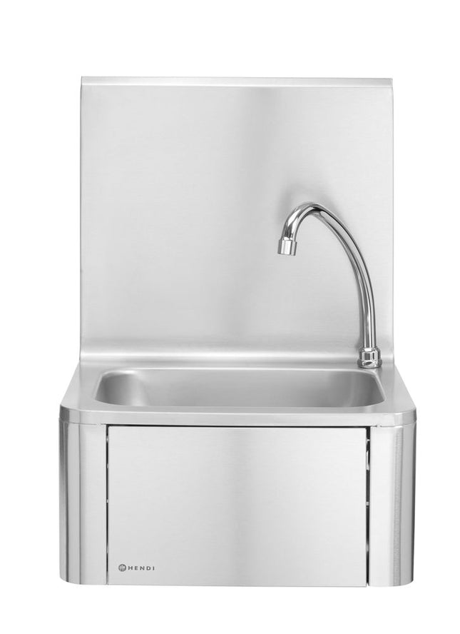 HENDI Handwaschbecken mit Kniebedienung – 400 × 330 × 560 mm – Produktansicht