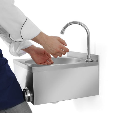 HENDI Waschbecken mit Kniebedienung – 400 × 428 × 406 mm – weitere Produktansicht