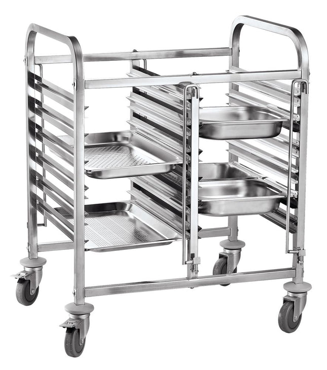 HENDI Transportwagen doppelt - 12xGN1 / 1 – 810 × 610 × 960 mm – Produktansicht