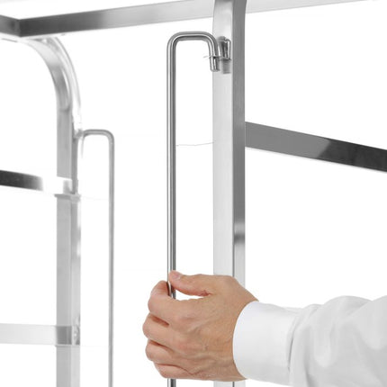 HENDI Transportwagen für Spülmaschinenkörbe - 7 Körbe à 500 × 500 mm – 615 × 560 × 1710 mm – weitere Produktansicht