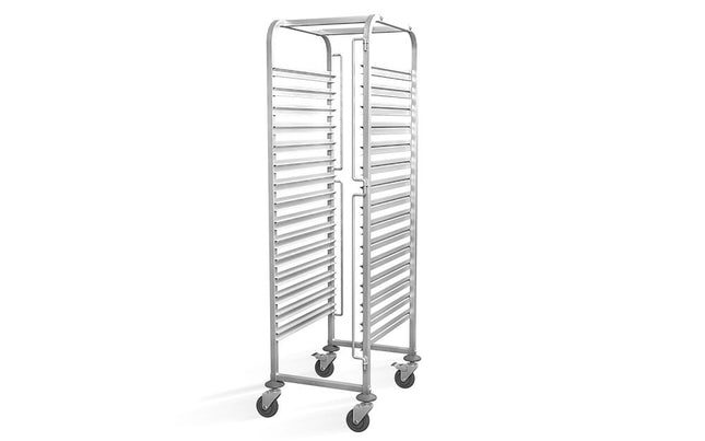 HENDI Abräumwagen - 15 × 600 × 400 mm – Profi Line – 515 × 680 × 1710 mm – Produktansicht